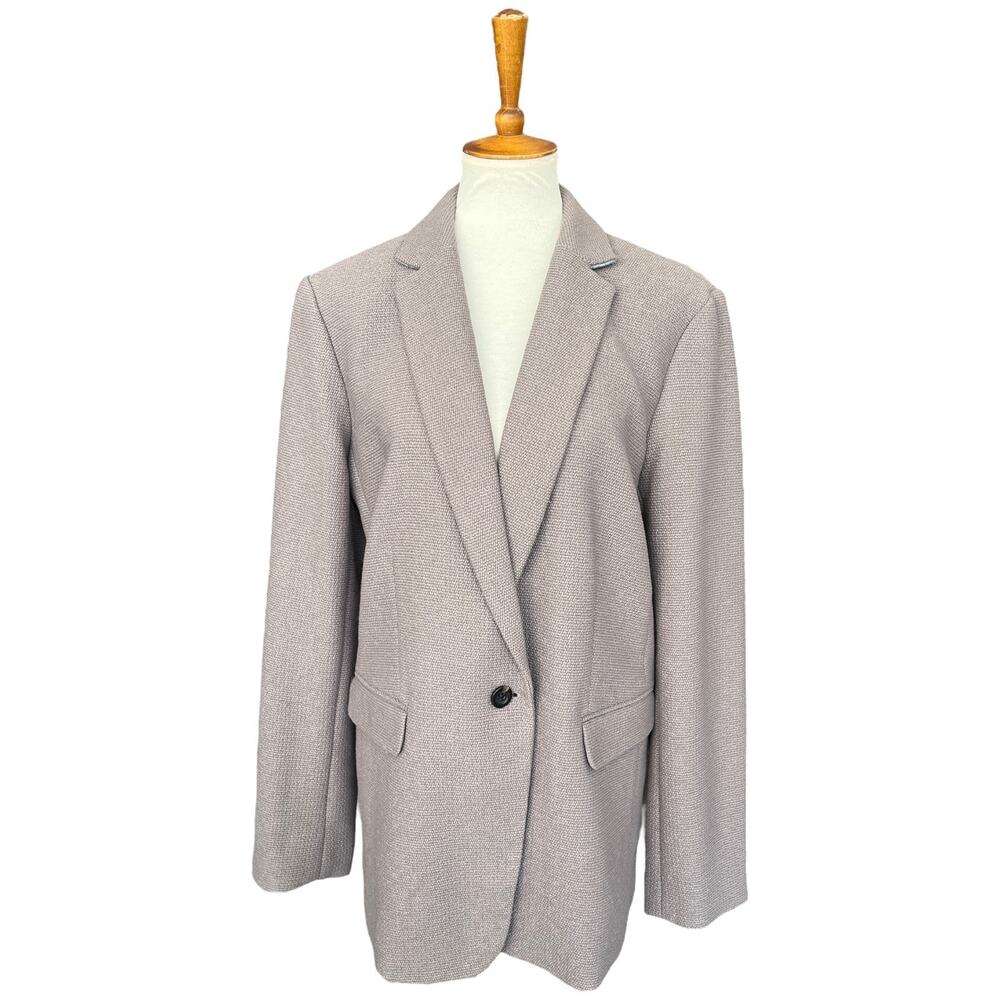 Ann Taylor Light Taupe Single-Button Blazer